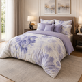Couvre-lit Mila R124 floral lavande - vue angle 45 degrés