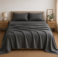 Draps 4 pièces gris anthracite - vue de face