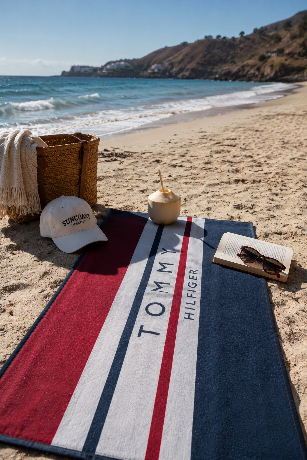 Serviette de plage Riviera Marine sur la plage